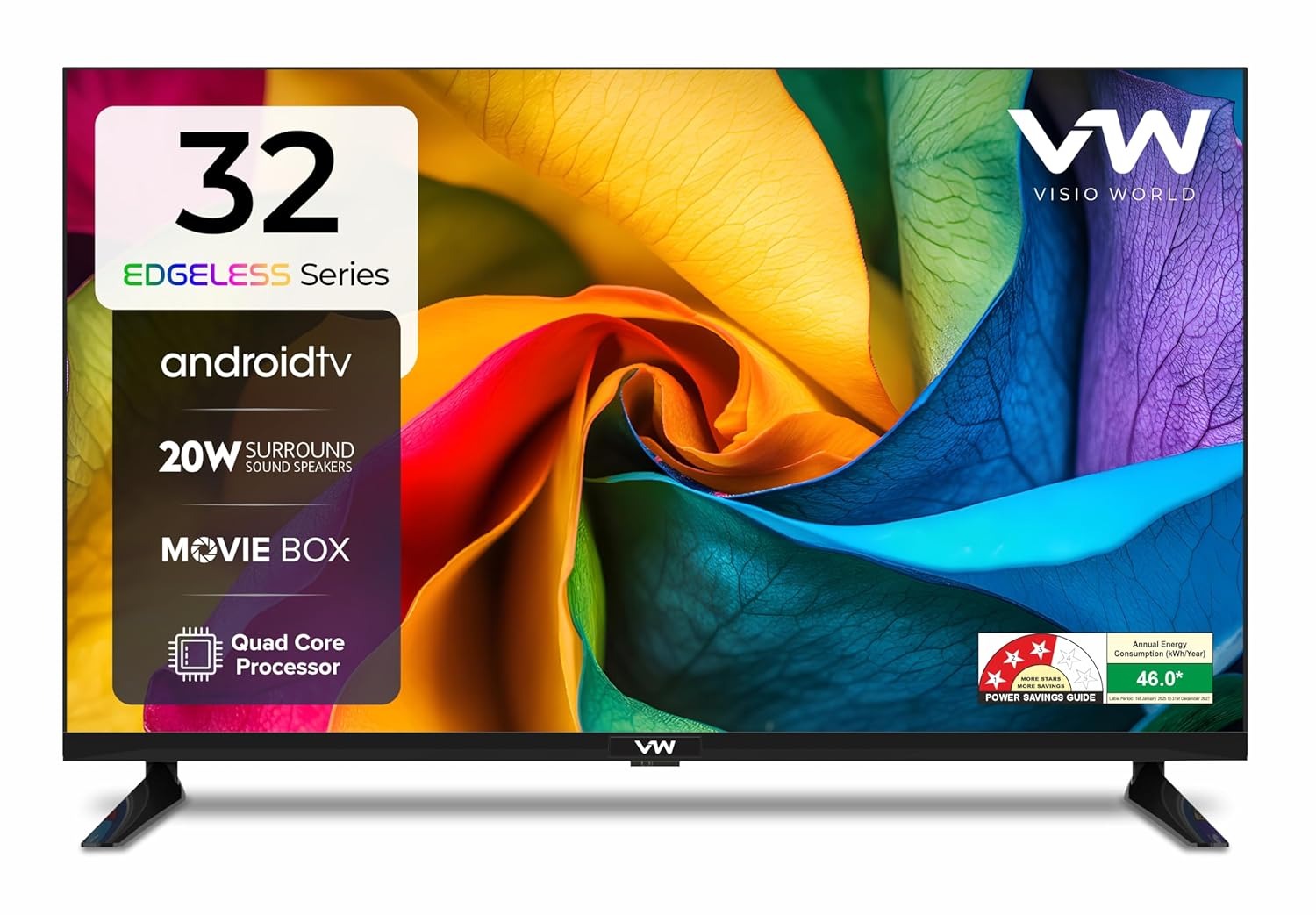 VW 60 cm (24 inches) Premium Series HD Ready LED TV VW24A (Black)